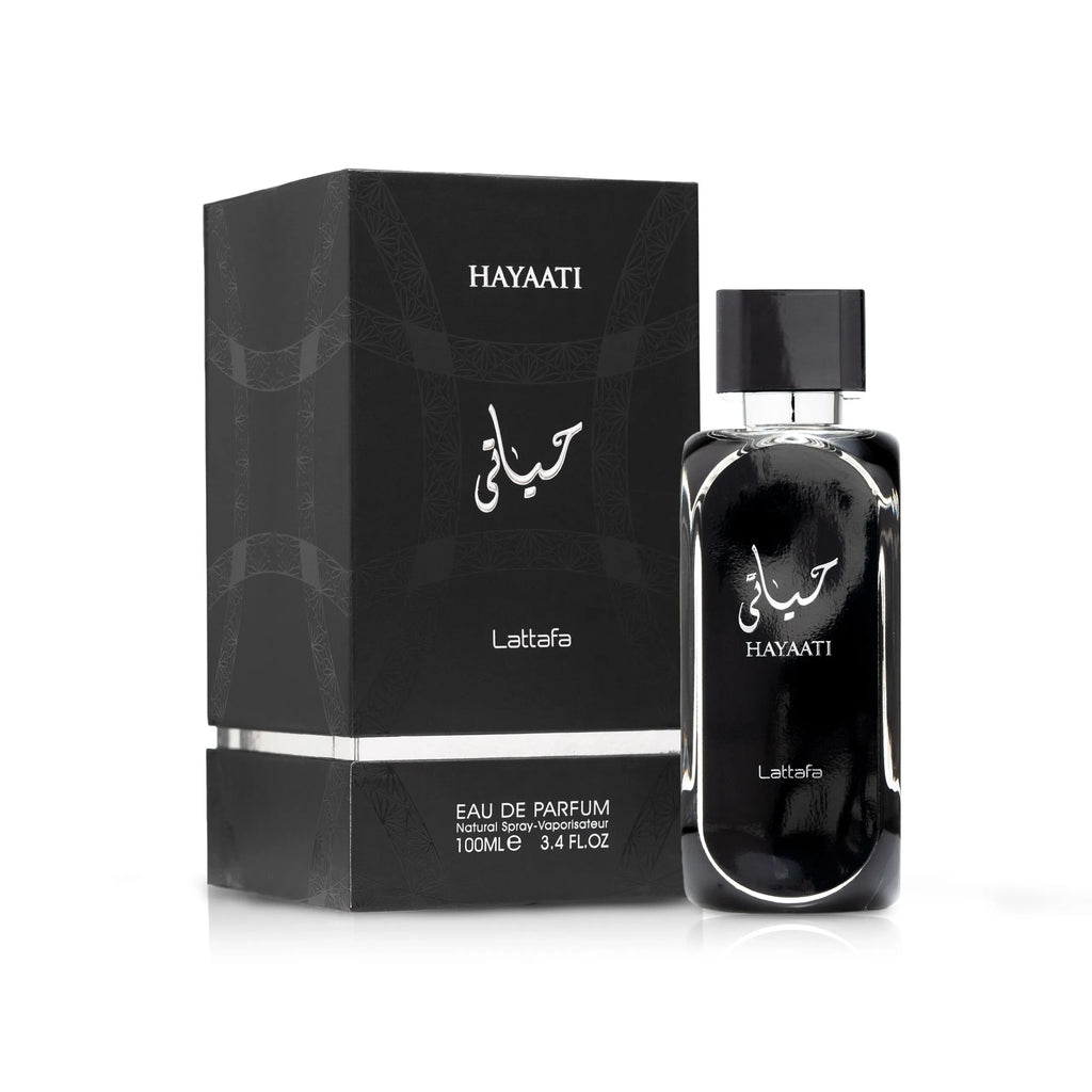 Lattafa Hayati Black عميق وداكن وغامض — الحرمين مصر