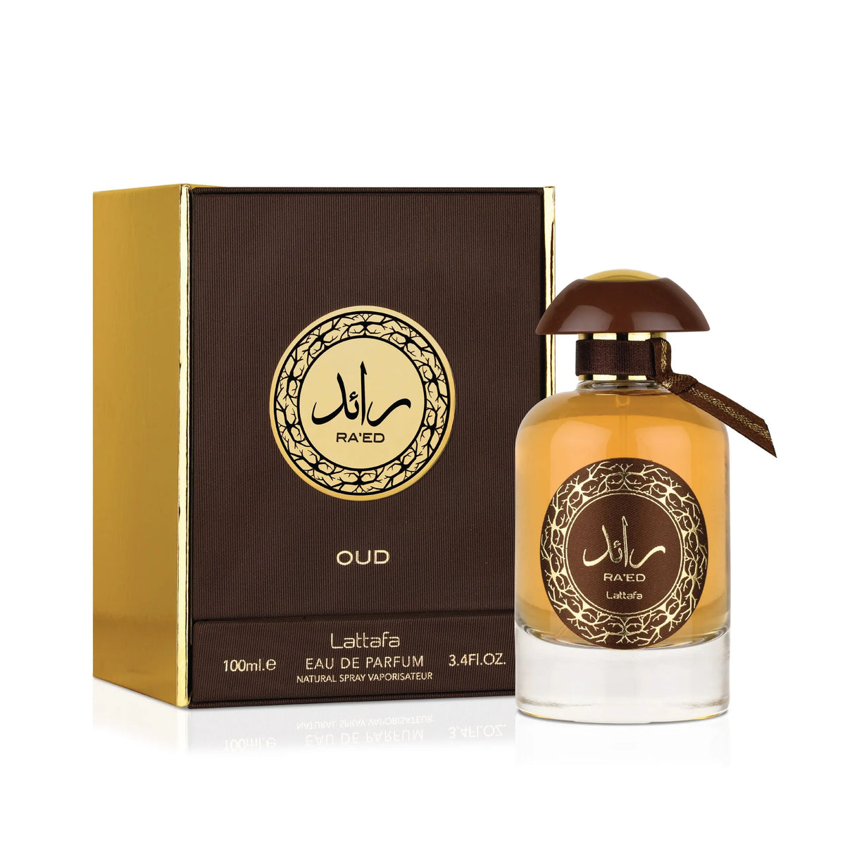 Raaed Oud Lattafa زجاجة بنية