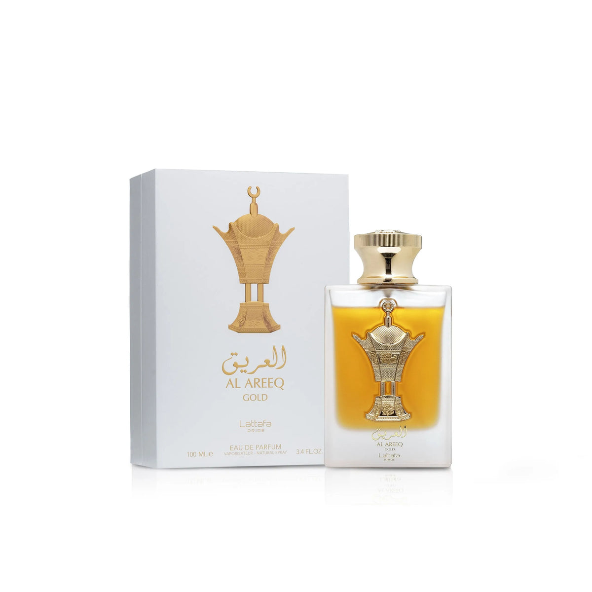 Al Areeq Gold Lattafa Pride زجاجة ذهبية
