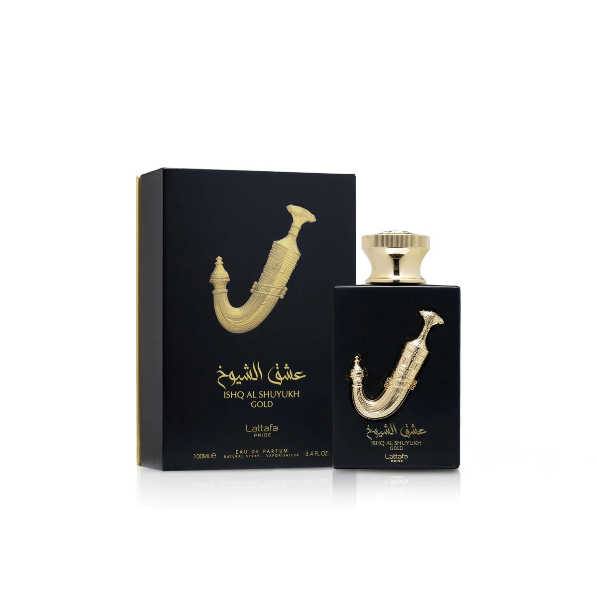 Ishq Al Shuyukh Gold Lattafa Pride زجاجة ذهبية