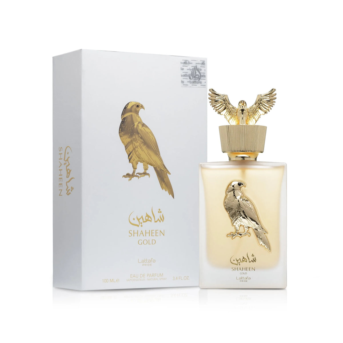 Shaheen Gold Lattafa Pride زجاجة ذهبية ملكية