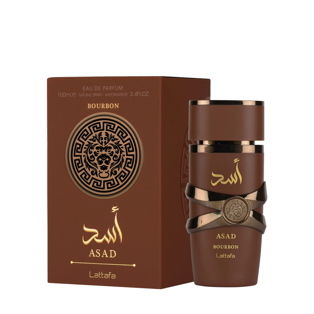 Asad Bourbon Lattafa زجاجة رجالية داكنة