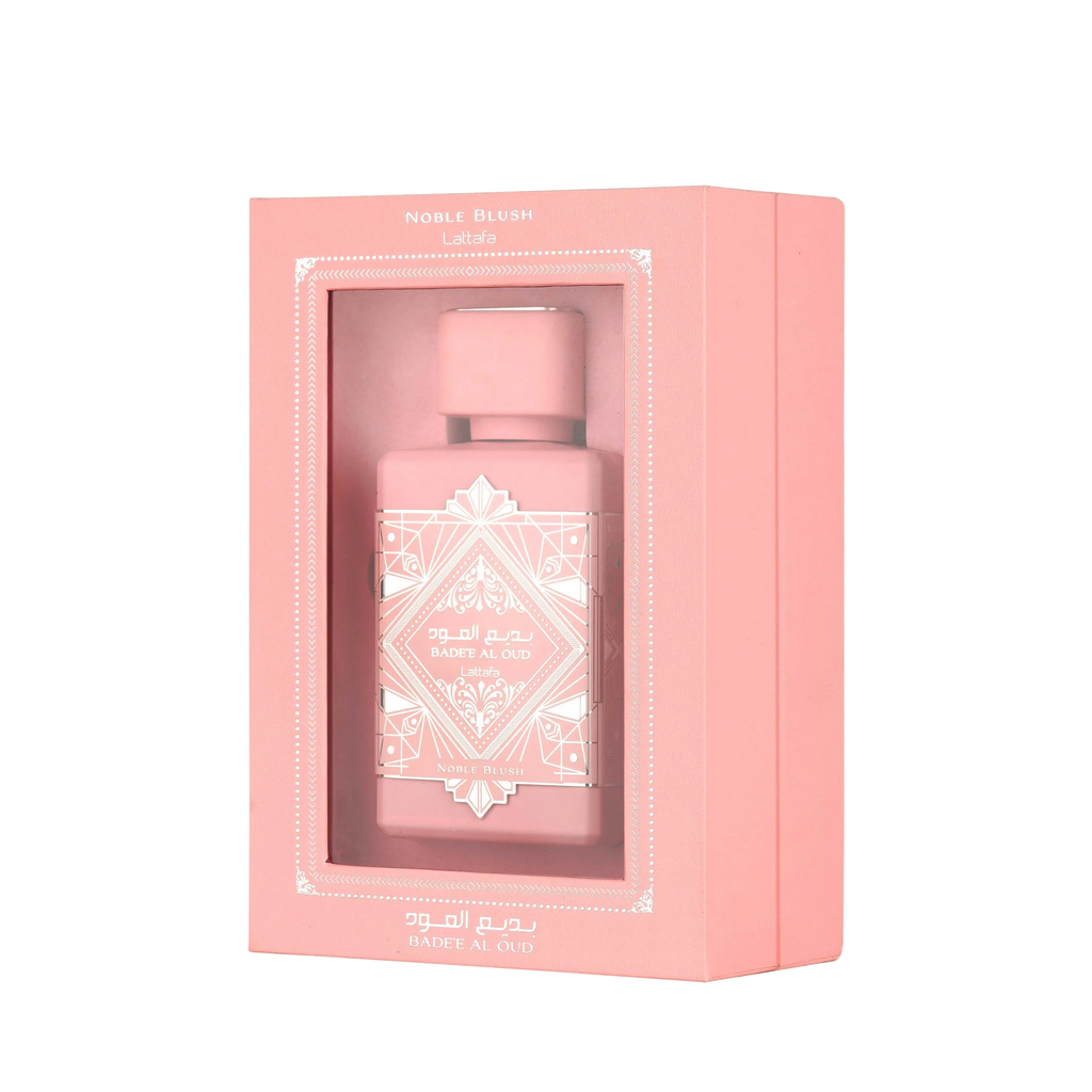 Lattafa Badee Al Oud Noble Blush ورد وعود وأريج نبيل — الحرمين مصر