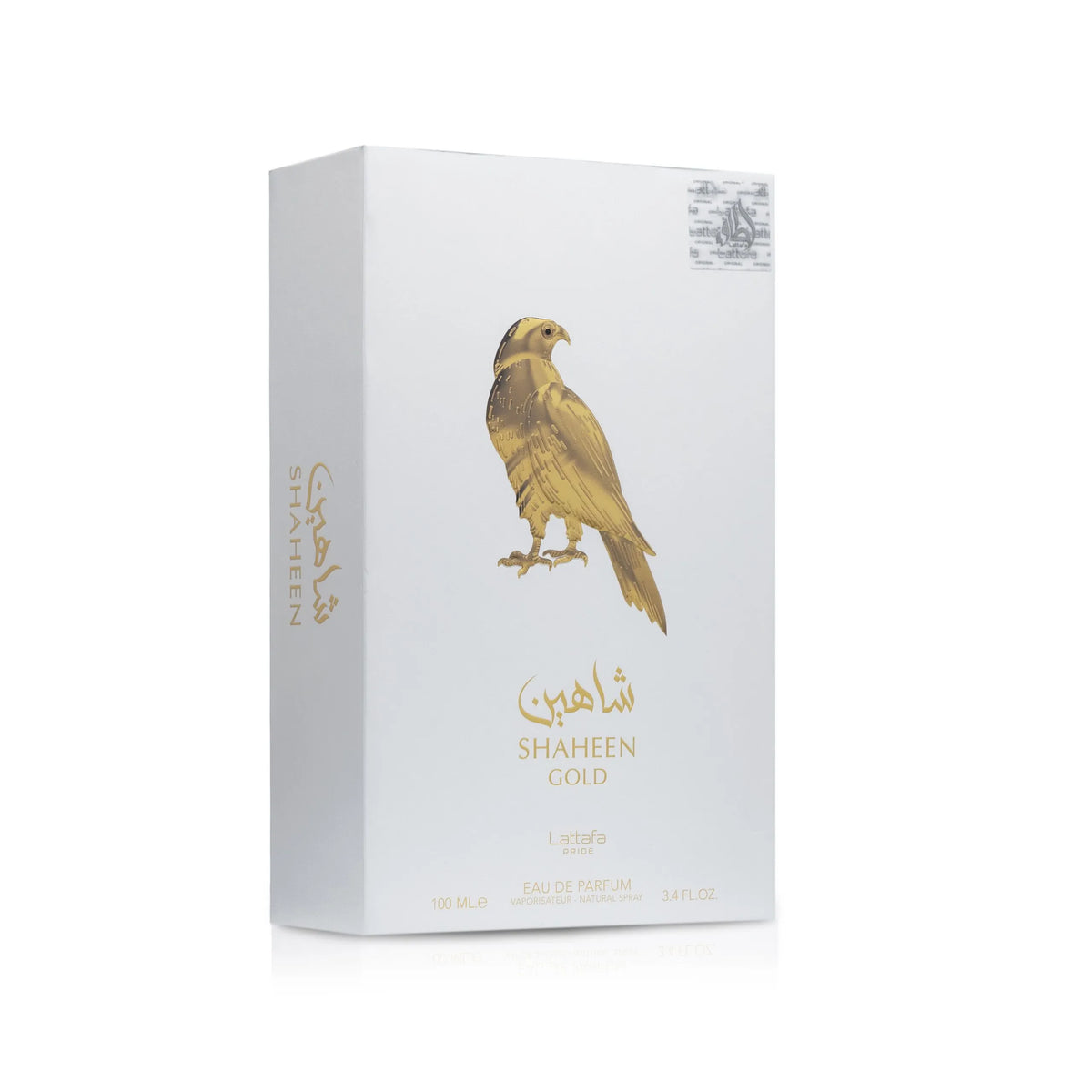 Lattafa Pride Shaheen Gold عود وعنبر بحضور نسر ذهبي — الحرمين مصر