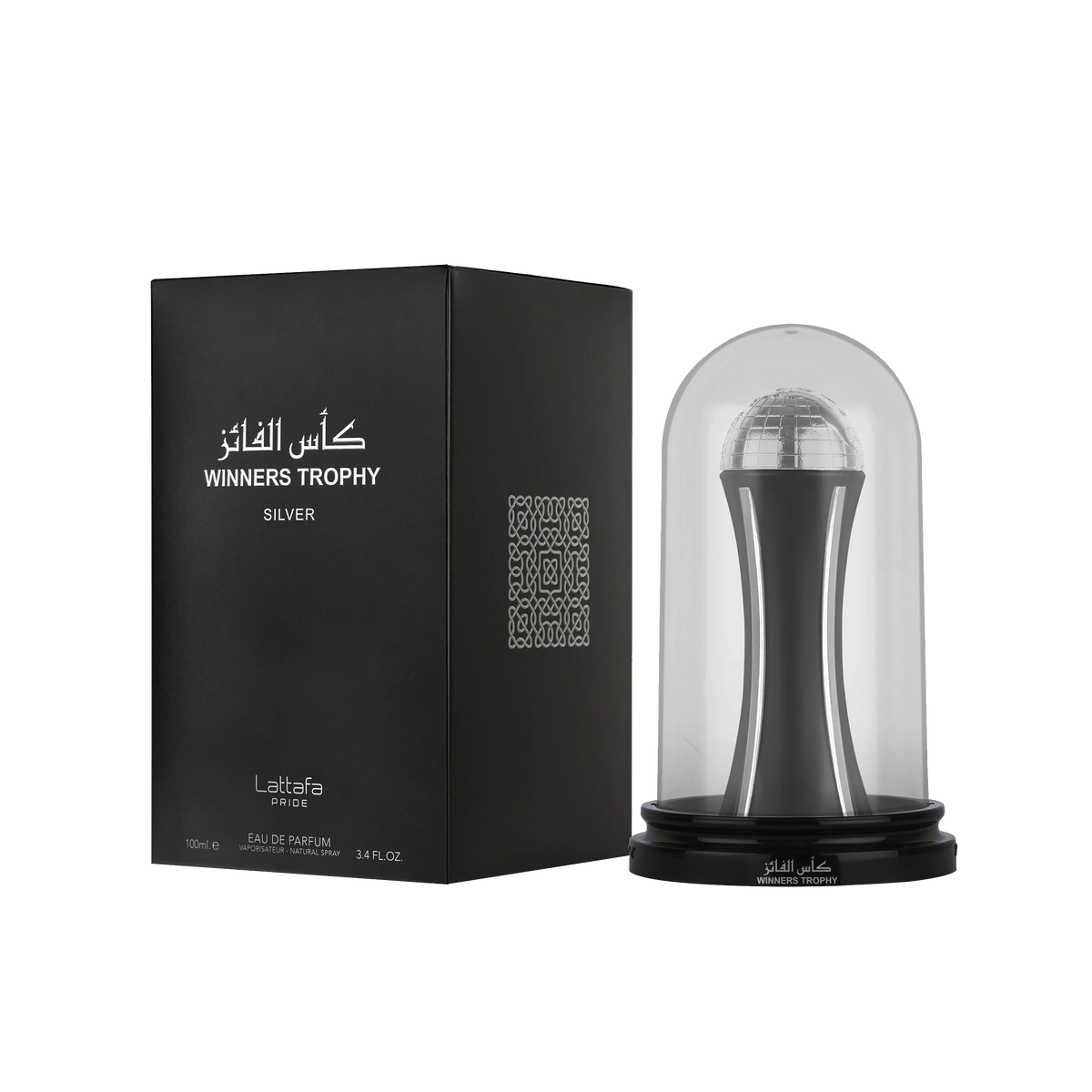 Winners Trophy Silver Lattafa Pride زجاجة كأس