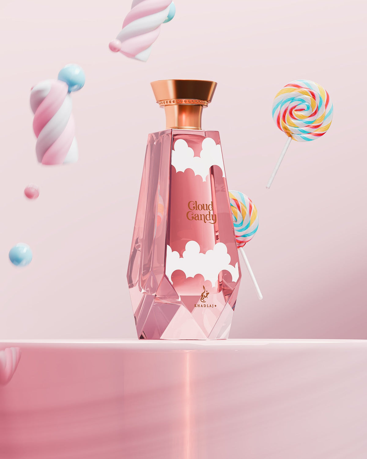 Cloud Candy Khadlaj زجاجة وردية ناعمة