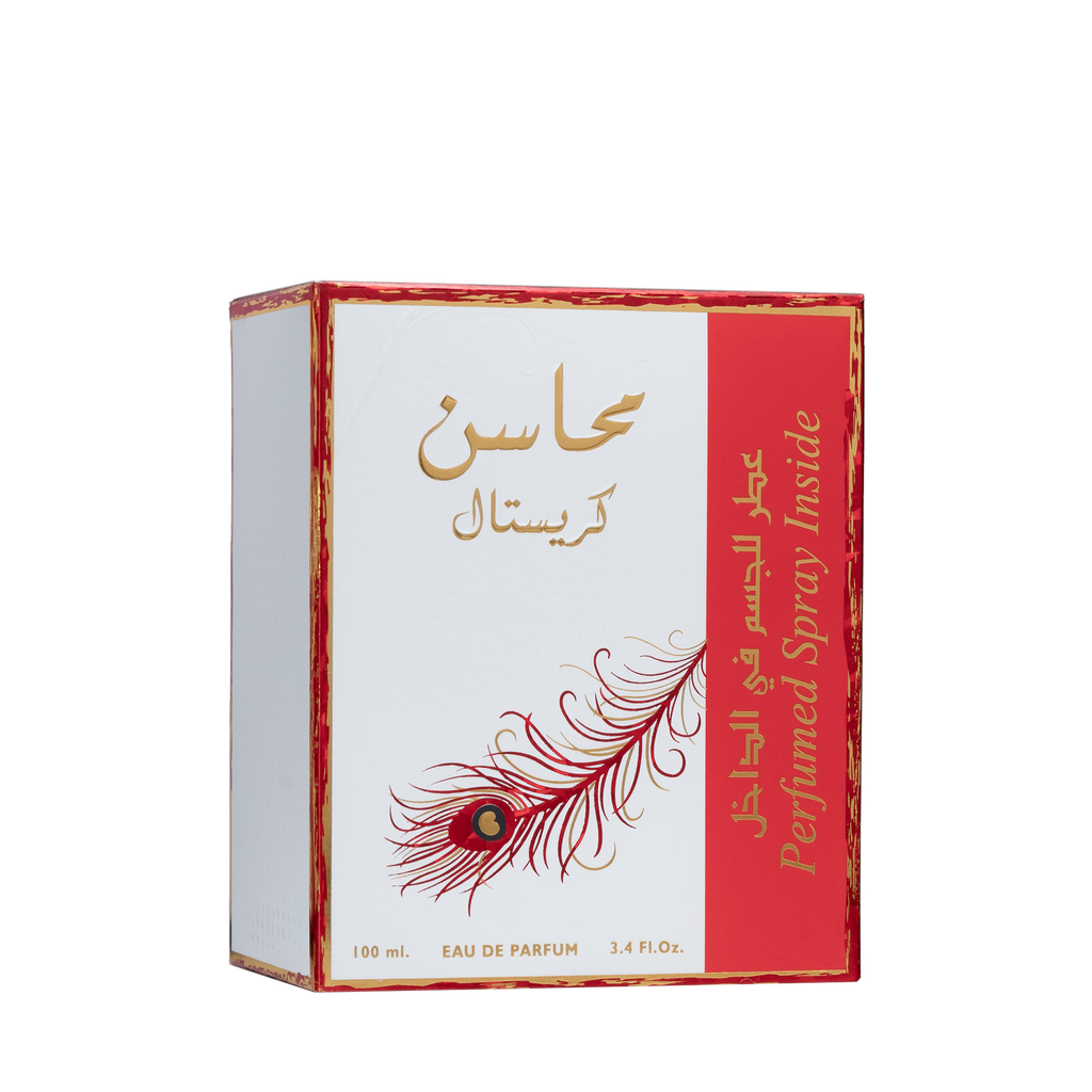 Lattafa Mahasin Crystal ورد وياسمين وفانيليا — الحرمين مصر