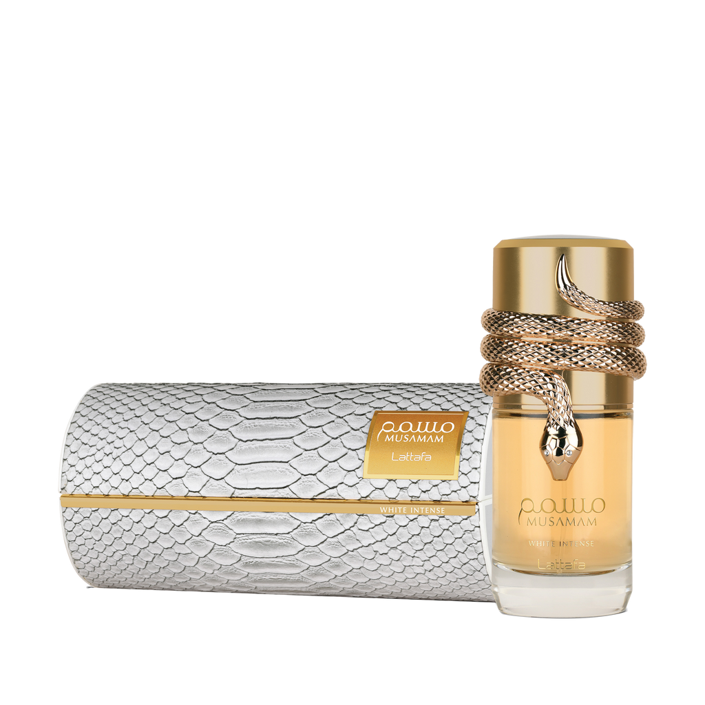 Lattafa Musamam White Intense عود أبيض وعنبر راقٍ — الحرمين مصر