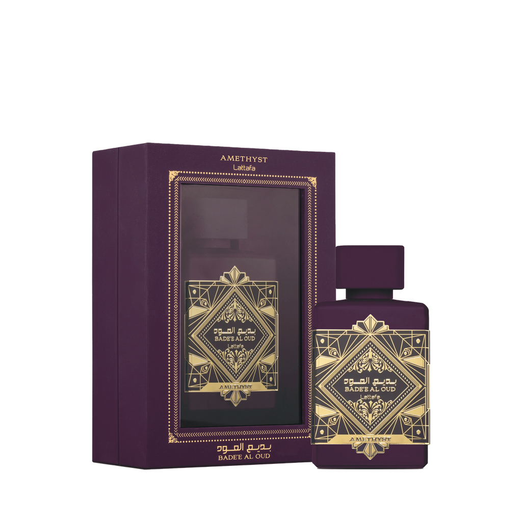 Lattafa Badee Al Oud Amethyst بنفسجي وغامض كالأحجار الكريمة — الحرمين مصر