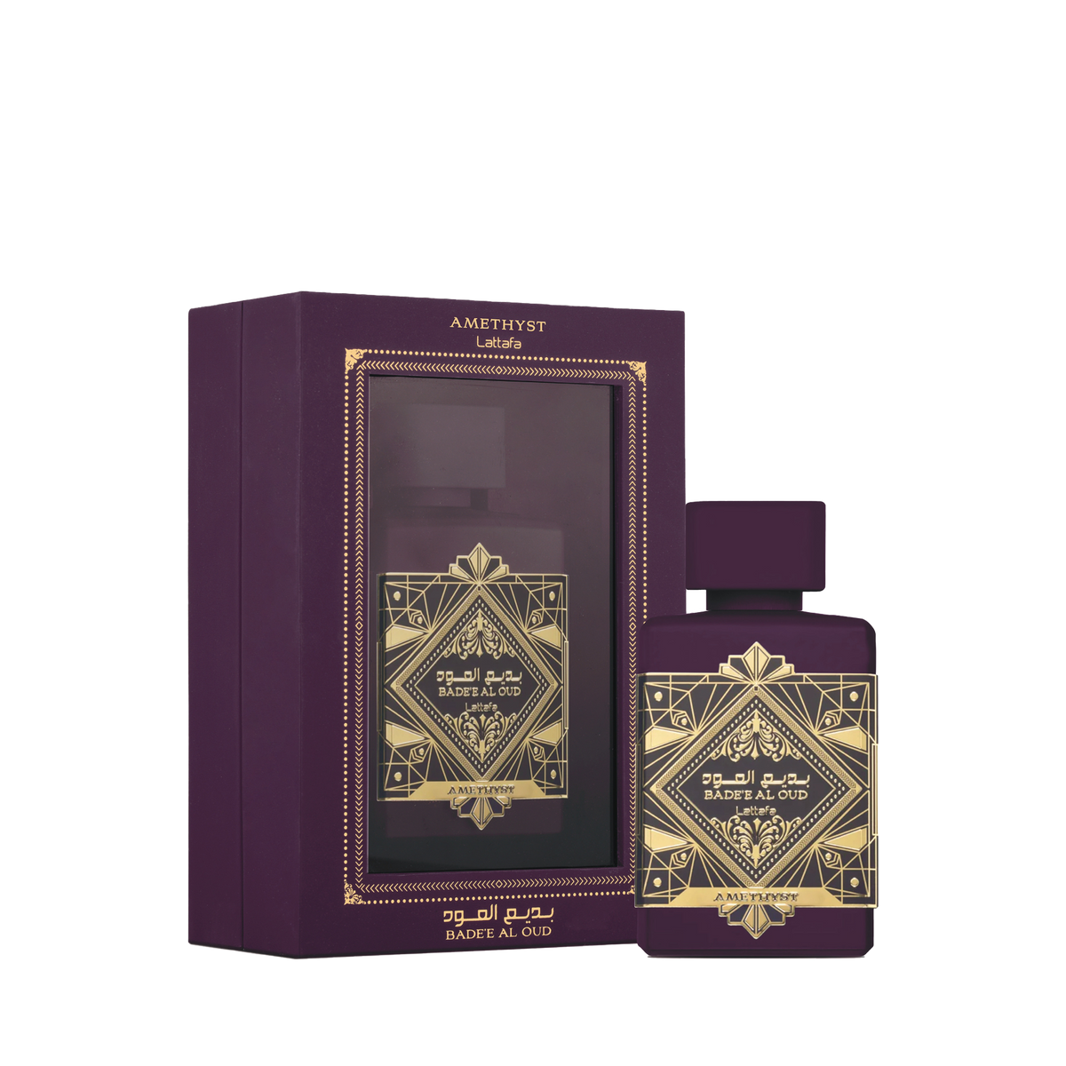 Lattafa Badee Al Oud Amethyst بنفسجي وغامض كالأحجار الكريمة — الحرمين مصر