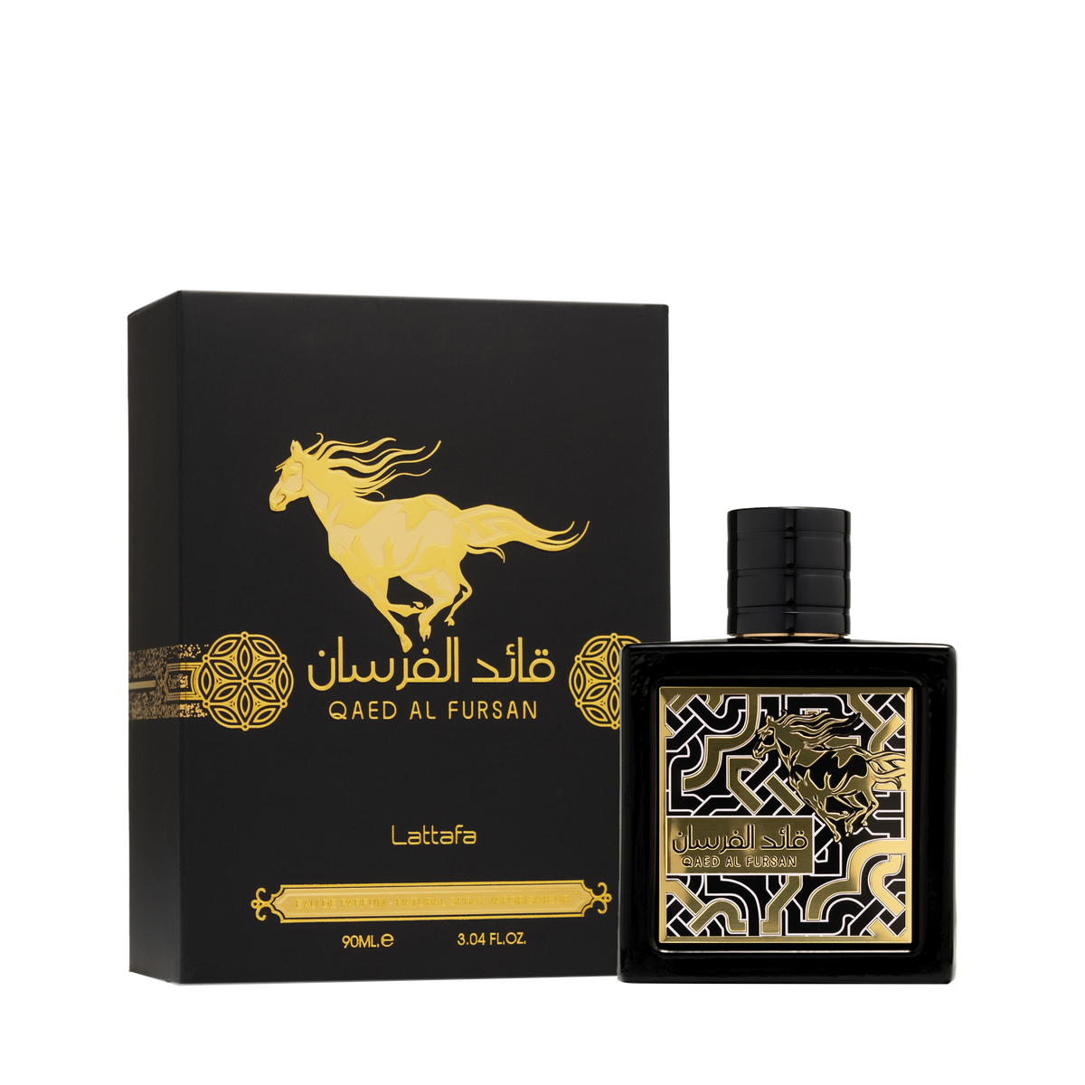 Lattafa Qaed Al Fursan الأيقونة الرجالية حمضي وخشبي — الحرمين مصر